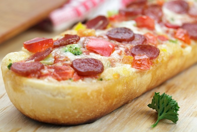 French bread pizzas Image 